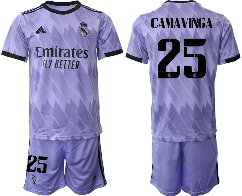 Men 2022-2023 Club Real Madrid away purple 25 Soccer Jersey